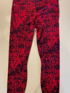 FABLETICS red & blue floral leggings
